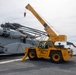 26th Marine Expeditionary Unit’s Type Commander’s Amphibious Training | HMH-461 and Sailors conduct crane operations aboard the USS Kearsarge
