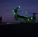26th Marine Expeditionary Unit’s Type Commander’s Amphibious Training | HMH-461 and VMM-261 conduct night flight training operations aboard the USS Kearsarge