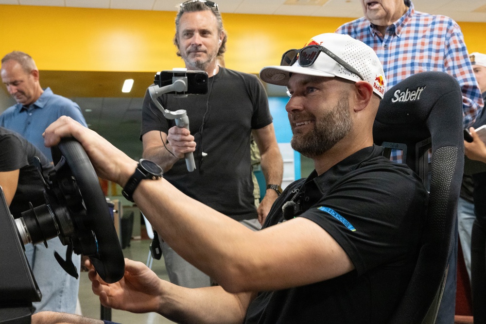 NASCAR racer holds meet and greet ahead of historic Navy race