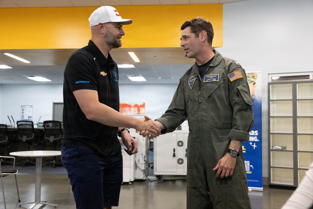 NASCAR racer holds meet and greet ahead of historic Navy race