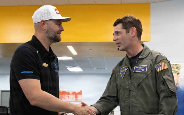 NASCAR racer holds meet and greet ahead of historic Navy race