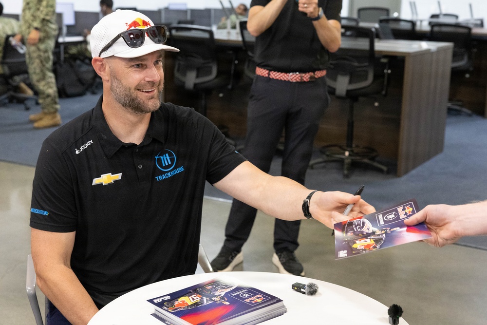 NASCAR racer holds meet and greet ahead of historic Navy race