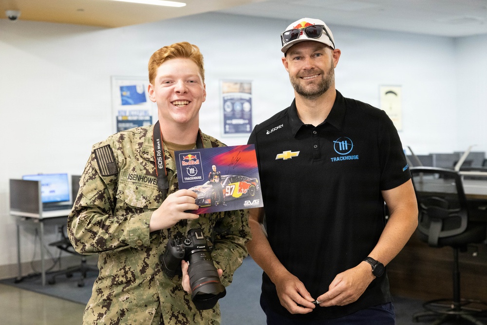 NASCAR racer holds meet and greet ahead of historic Navy race