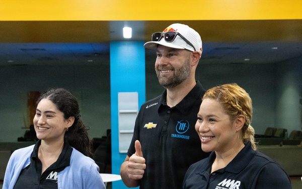 NASCAR racer holds meet and greet ahead of historic Navy race