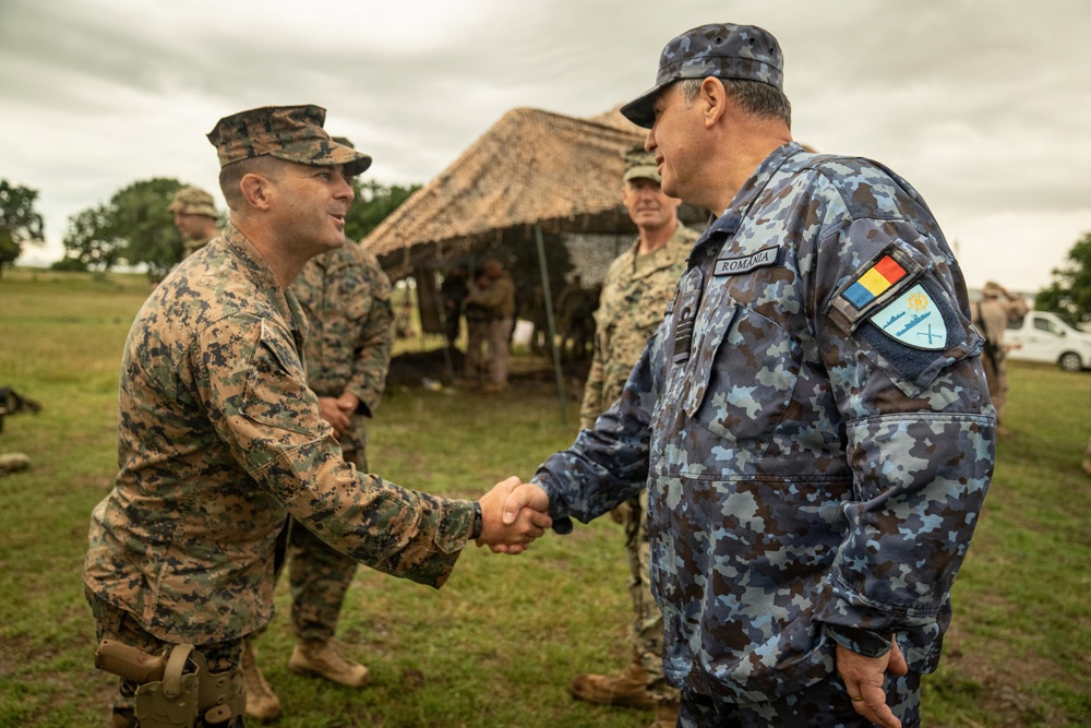 U.S. Marines, allied forces conduct combined arms live fire exercise during Sea Breeze 26 in Romania