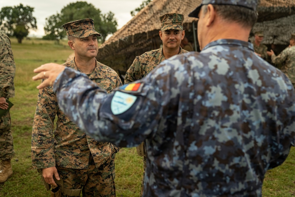 U.S. Marines, allied forces conduct combined arms live fire exercise during Sea Breeze 26 in Romania