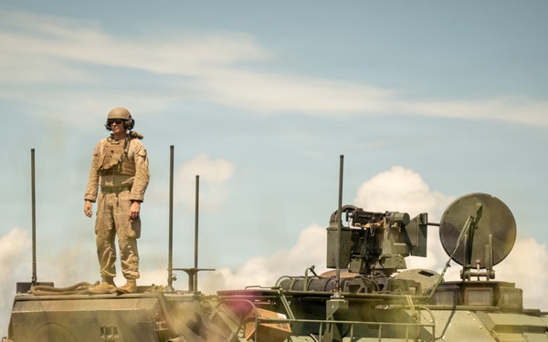 U.S. Marines, allied forces conduct combined arms live fire exercise during Sea Breeze 26 in Romania