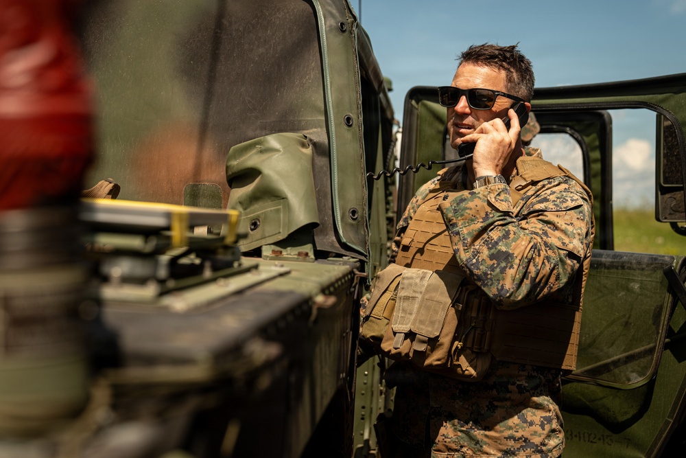 U.S. Marines, allied forces conduct combined arms live fire exercise during Sea Breeze 26 in Romania