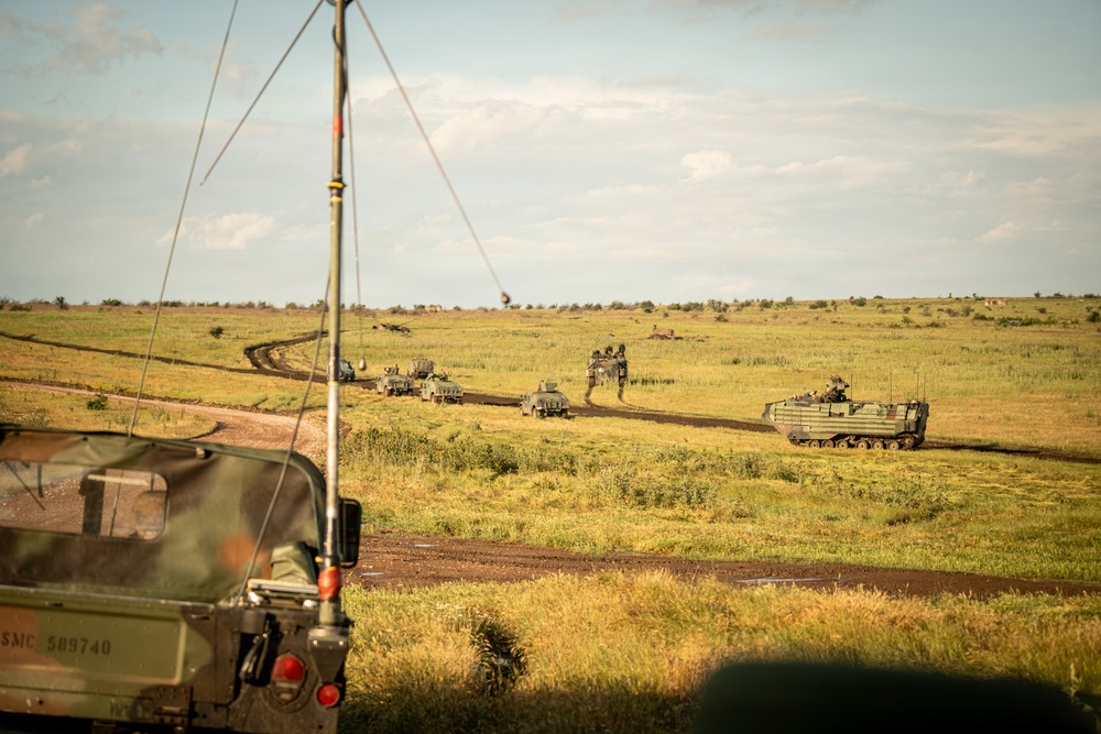 U.S. Marines, allied forces conduct combined arms live fire exercise during Sea Breeze 26 in Romania