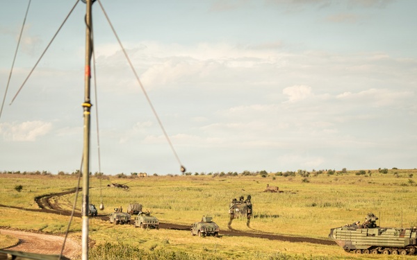 U.S. Marines, allied forces conduct combined arms live fire exercise during Sea Breeze 26 in Romania