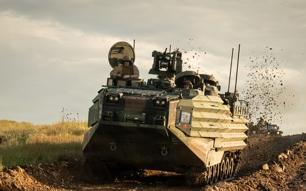 U.S. Marines, allied forces conduct combined arms live fire exercise during Sea Breeze 26 in Romania