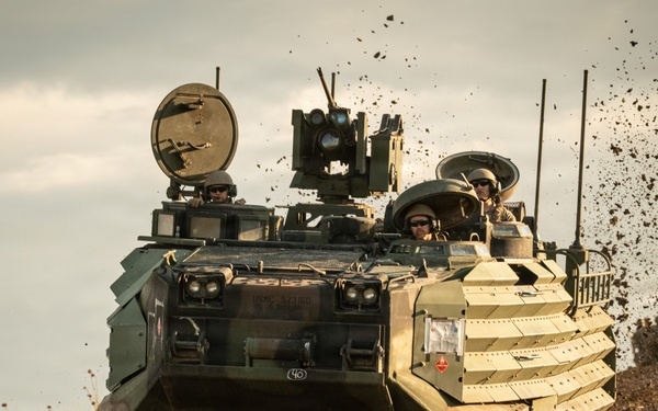 U.S. Marines, allied forces conduct combined arms live fire exercise during Sea Breeze 26 in Romania