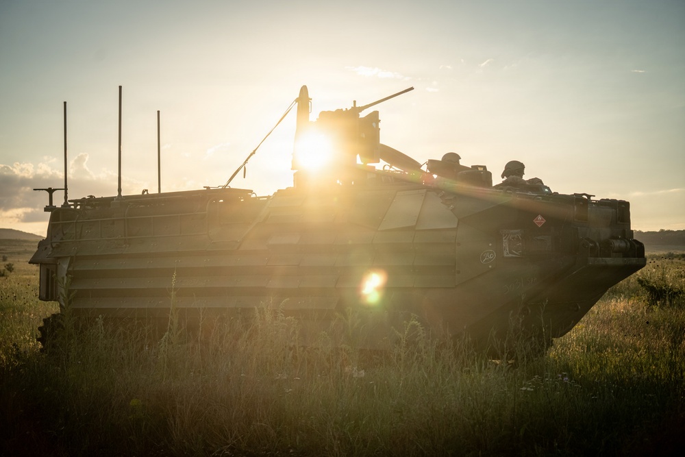 U.S. Marines, allied forces conduct combined arms live fire exercise during Sea Breeze 26 in Romania