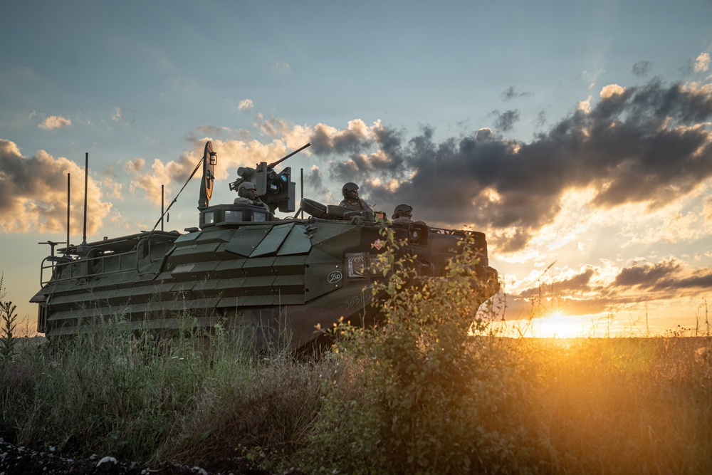 U.S. Marines, allied forces conduct combined arms live fire exercise during Sea Breeze 26 in Romania