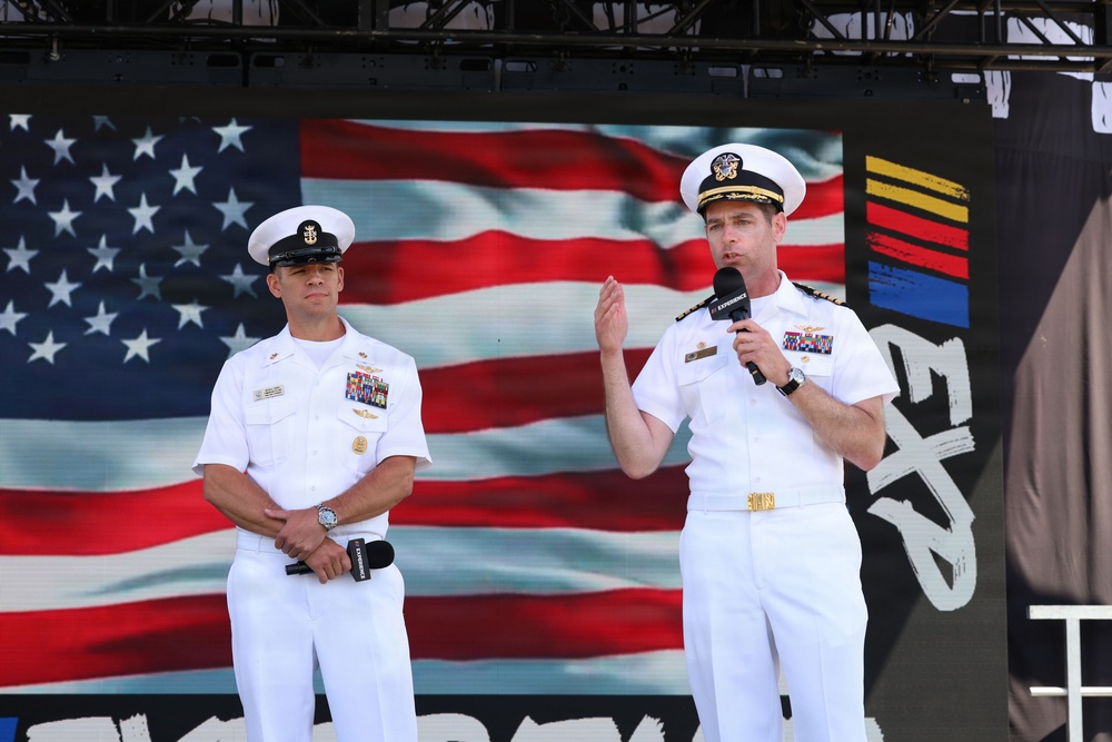 Naval Base Coronado CMC reenlists during NASCAR San Diego Weekend