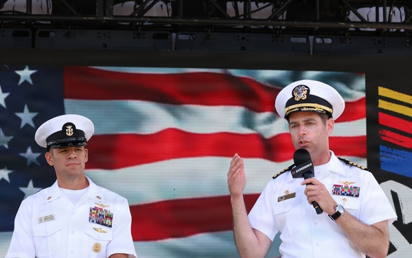 Naval Base Coronado CMC reenlists during NASCAR San Diego Weekend