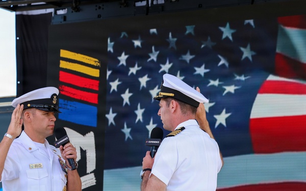 Naval Base Coronado CMC reenlists at NASCAR San Diego Weekend