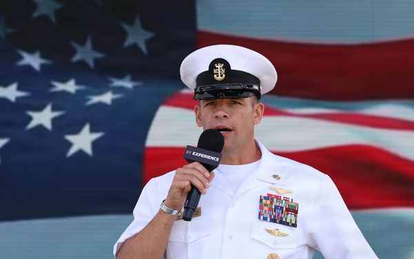 Naval Base Coronado CMC reenlists at NASCAR San Diego Weekend
