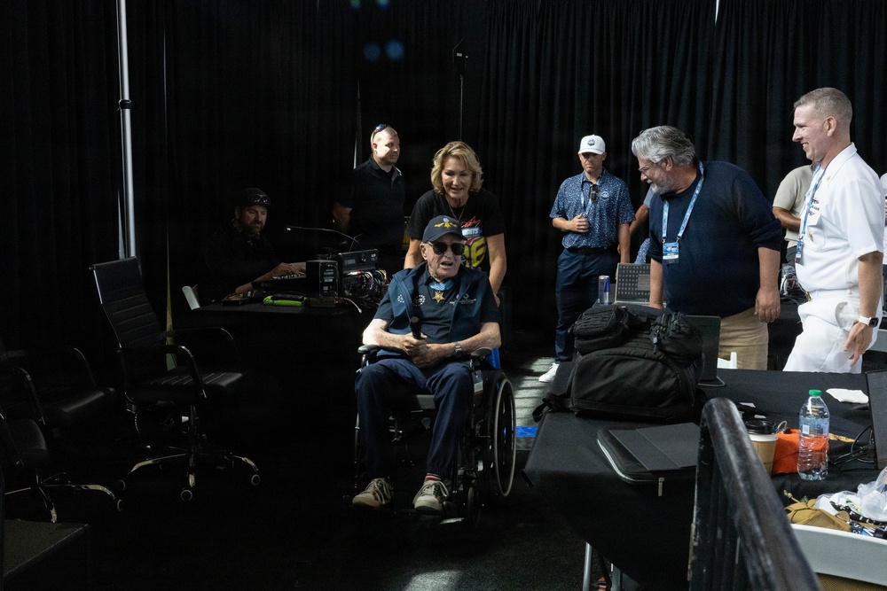 Medal of Honor recipients engage with Navy leaders during NASCAR San Diego Weekend