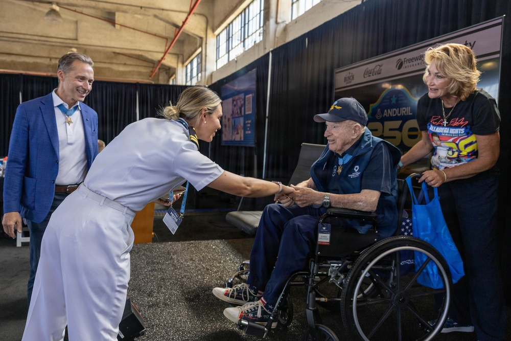 Medal of Honor recipients engage with Navy leaders during NASCAR San Diego Weekend