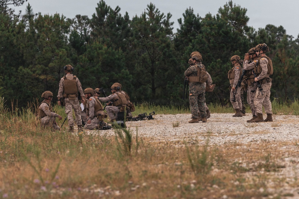 Fleet Exercise 250 | Marines with 1st Bn, 2nd Marines conduct Bilateral Mortar Range with Spanish marines