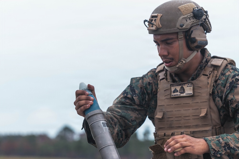 Fleet Exercise 250 | Marines with 1st Bn, 2nd Marines conduct Bilateral Mortar Range with Spanish marines