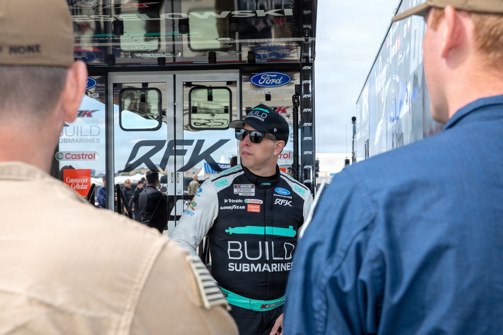 USS Greeneville (SSN 772) Sailors meet NASCAR driver Brad Keselowski