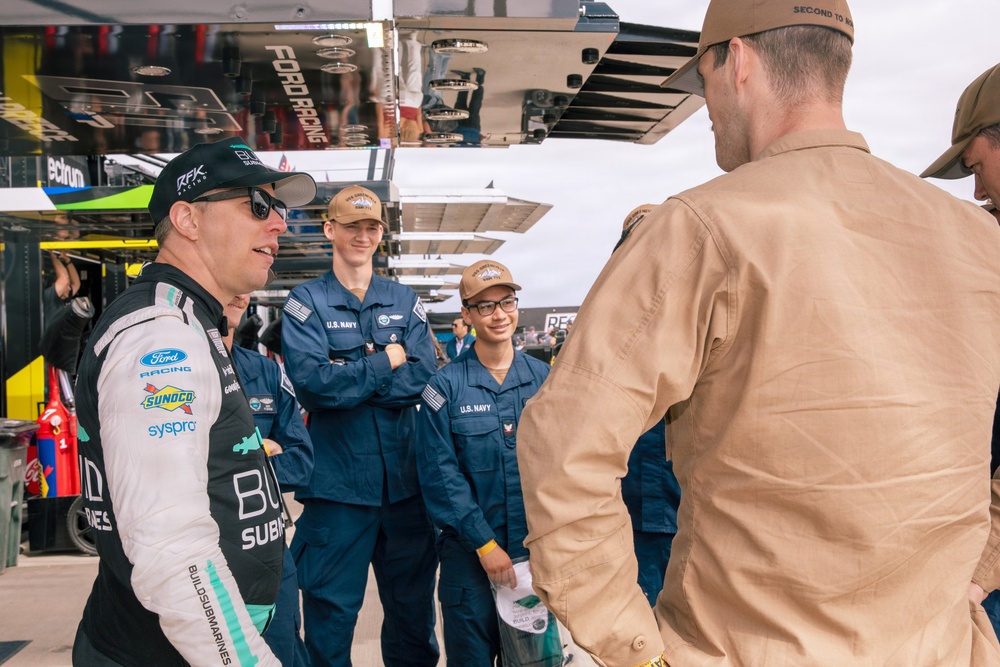USS Greeneville (SSN 772) Sailors meet NASCAR driver Brad Keselowski