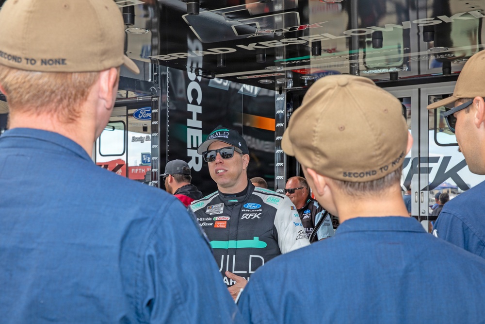 USS Greeneville Sailors meet NASCAR driver Brad Keselowski