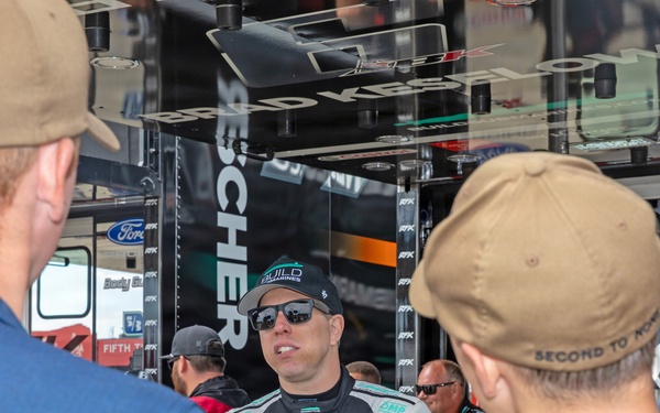 USS Greeneville Sailors meet NASCAR driver Brad Keselowski