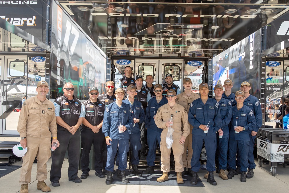 USS Greeneville (SSN 772) Sailors meet NASCAR driver Brad Keselowski