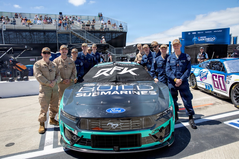 USS Greeneville (SSN 772) Sailors meet NASCAR driver Brad Keselowski
