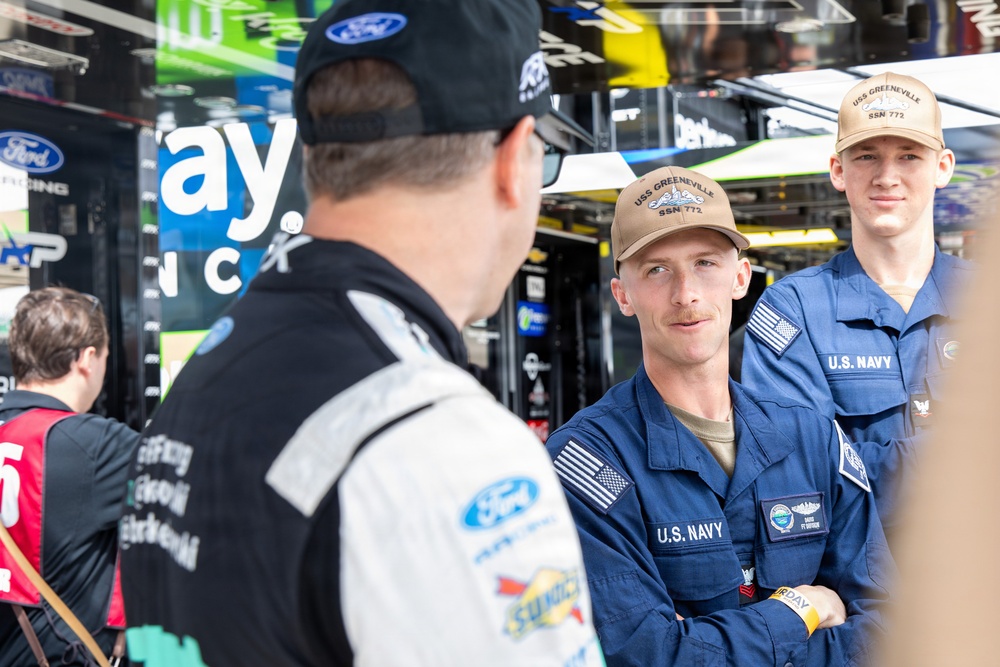USS Greeneville (SSN 772) Sailors meet NASCAR driver Brad Keselowski