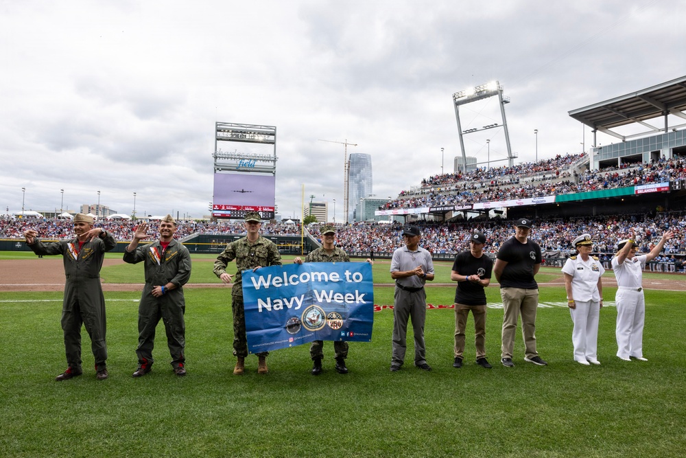 Sailors Visit the College World Series Final During Omaha Navy Week