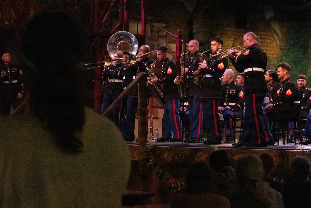 2nd Marine Aircraft Wing Band and U.S. Marine Corps Silent Drill Platoon performs during Fleet Week Norfolk