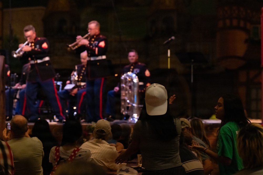 2nd Marine Aircraft Wing Band and U.S. Marine Corps Silent Drill Platoon performs during Fleet Week Norfolk