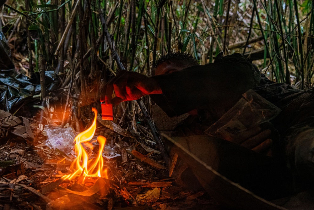 3rd Littoral Combat Team participates in a jungle survival exercise in the Philippines