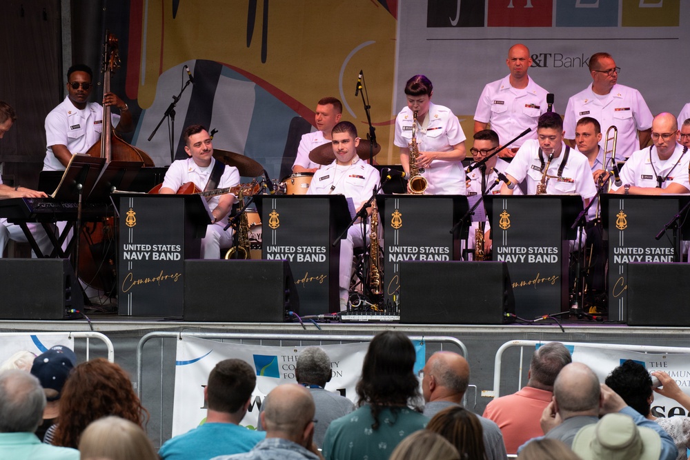 U.S. Navy Band Commodores perform at the Rochester International Jazz Festival in Rochester, New York