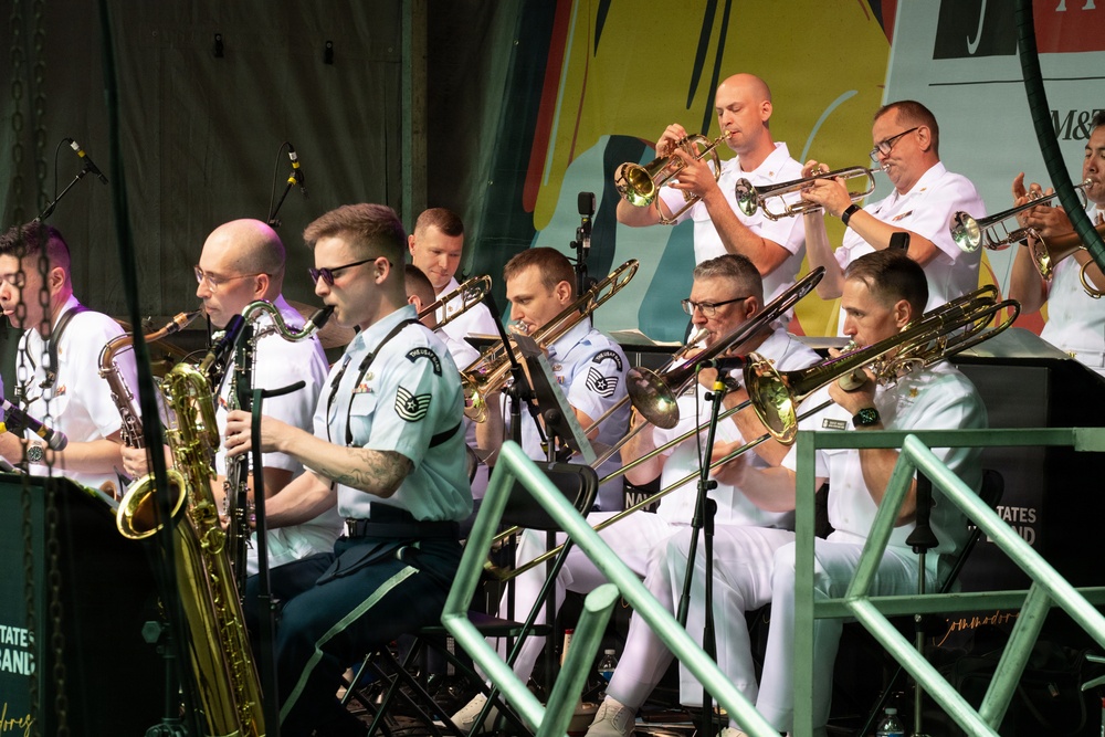 U.S. Navy Band Commodores perform at the Rochester International Jazz Festival in Rochester, New York