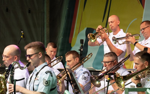 U.S. Navy Band Commodores perform at the Rochester International Jazz Festival in Rochester, New York
