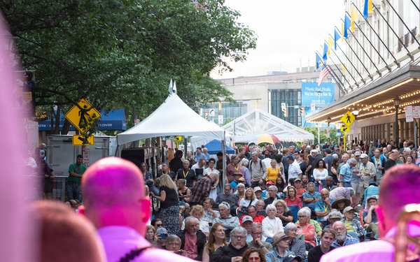 U.S. Navy Band Commodores perform at the Rochester International Jazz Festival in Rochester, New York