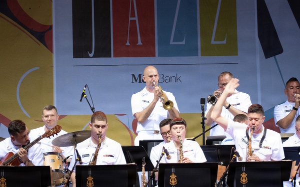 U.S. Navy Band Commodores perform at the Rochester International Jazz Festival in Rochester, New York