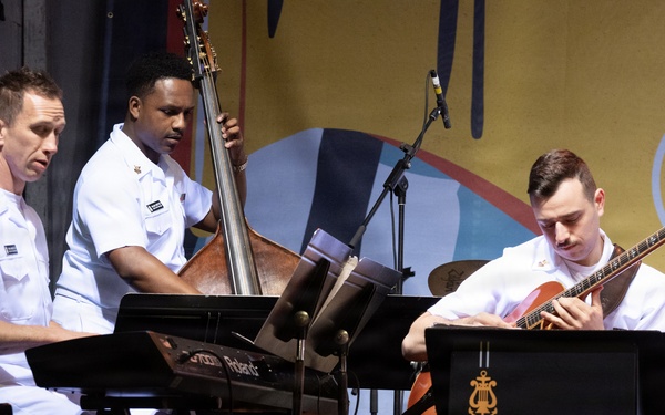 U.S. Navy Band Commodores perform at the Rochester International Jazz Festival in Rochester, New York