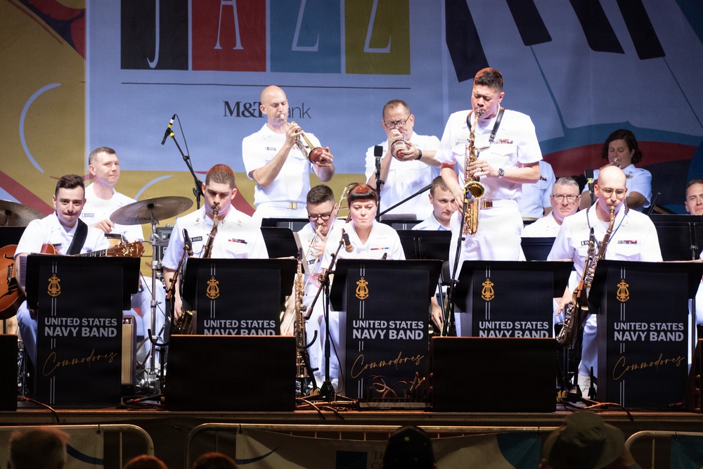 U.S. Navy Band Commodores perform at the Rochester International Jazz Festival in Rochester, New York