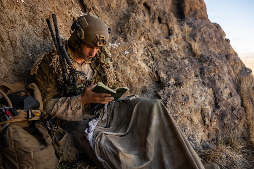 Resolute Hunter 26-2: 5th Air Naval Gunfire Liaison Company Marines establish communications and observe targets in austere environment