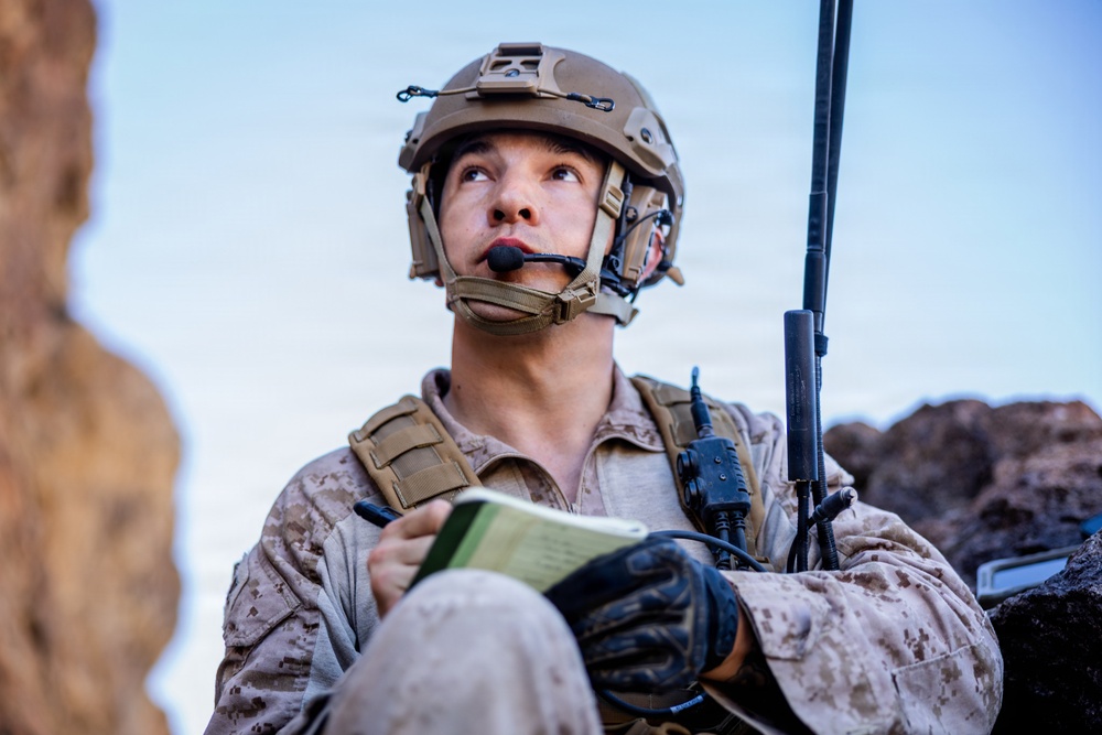 Resolute Hunter 26-2: 5th Air Naval Gunfire Liaison Company Marines establish communications and observe targets in austere environment