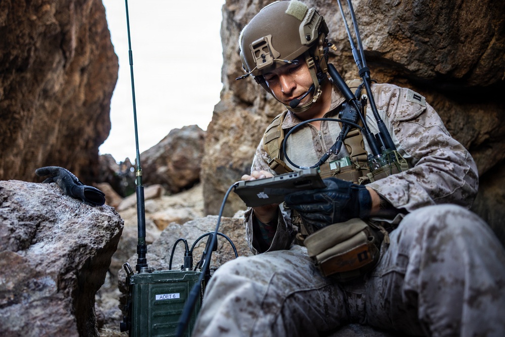 Resolute Hunter 26-2: 5th Air Naval Gunfire Liaison Company Marines establish communications and observe targets in austere environment