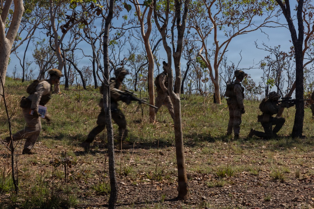 Predator’s Walk 26: US Marines with B Co. conduct squad attack drills