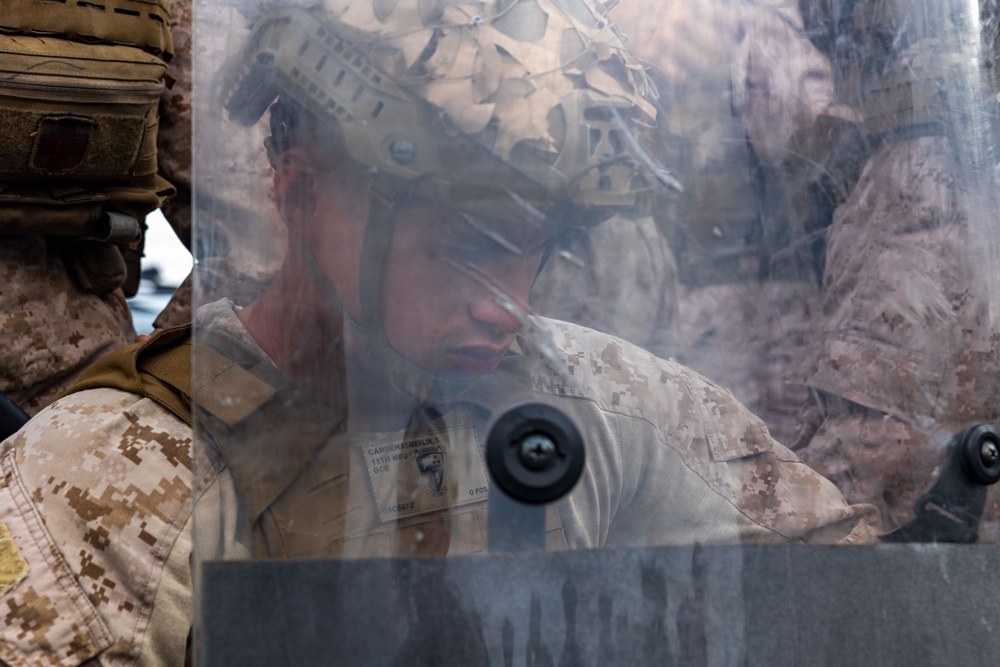 11th MEU Marines, Sailors Conduct Non-Lethal Weapons Training Aboard USS Boxer