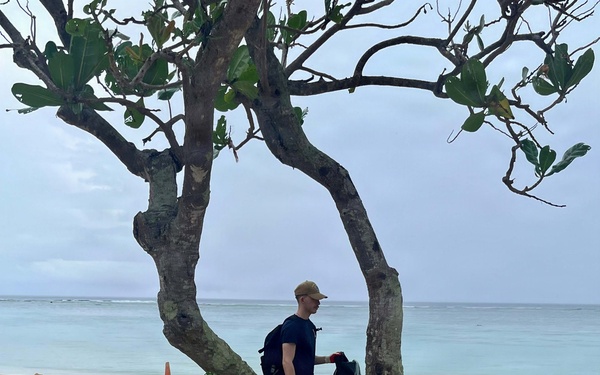 George Washington Sailors Participate in Guam Beach Cleanup
